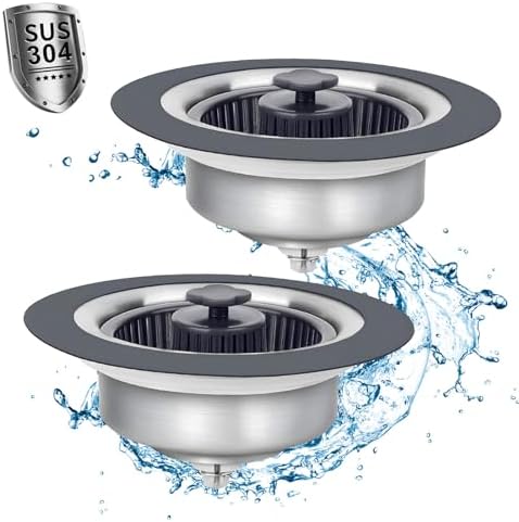 3 in 1 Kitchen Sink Drain Strainer 2 Pack