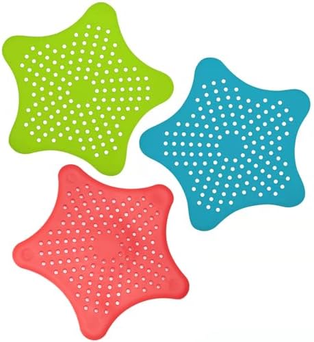 ZPCTECHGO Hair Catcher Shower Drain - 3pcs Set with Suction Cups