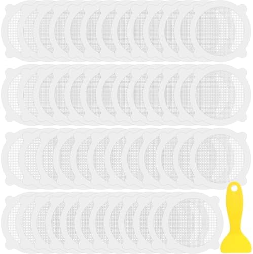 50 Pcs Waterproof Hair Catcher Sticker with Scraper