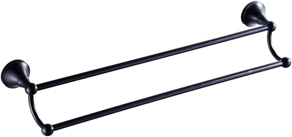 Gold Double Towel Bar with Black Antique Finish