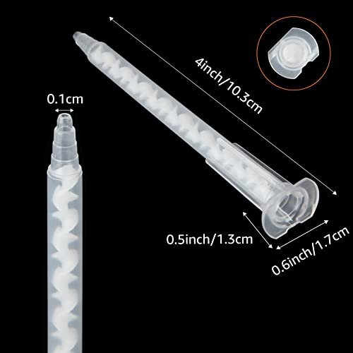 100 Pieces Epoxy Mixing Nozzle Tips for 50ml Cartridges