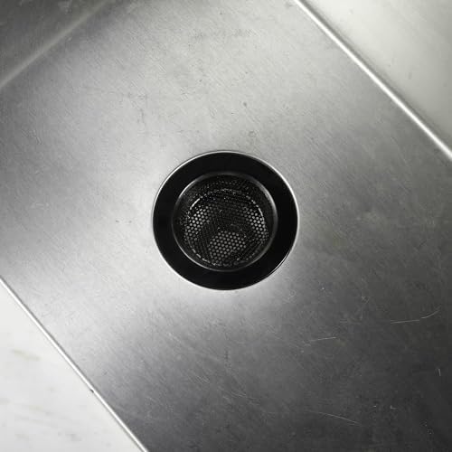 LASSHSWA 2 PCS Matte Black Sink Strainer with Large Rim