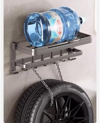 ANNBKA Gray Towel Shelf Wall-Mounted 50cm