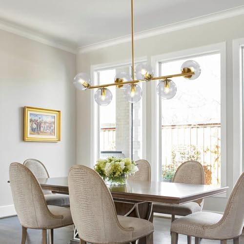 KCO 7-Light Clear Glass Globe Sputnik Chandelier 1