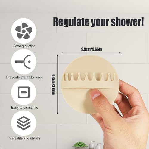 Gosknor Hair Catcher Shower Wall Mount Beige 1