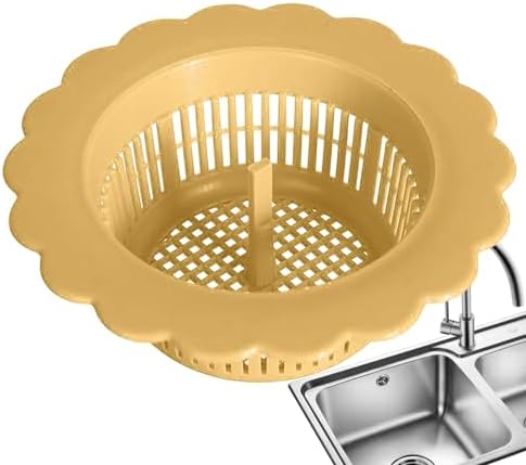 Versatile Handle Sink Strainer White and Yellow