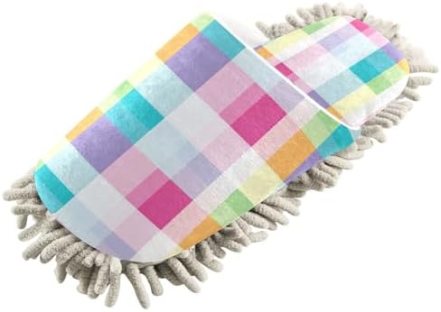 Zhirexin Colorful Stripes Microfiber Cleaning Slippers