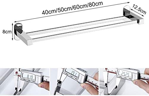 BOCbco Wall Mounted Towel Rail Double Bar for Kitchen Bathroom Hotel