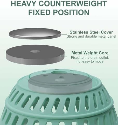 TAPPOP Shower Hair Catcher 2 Pack Heavy Duty Silicone Drain Cover