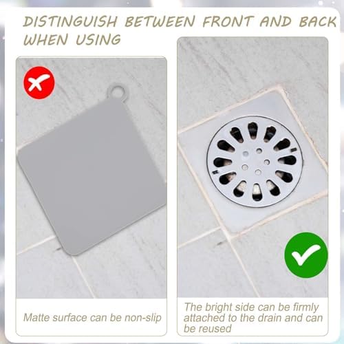 Abeillo 4 Pcs Silicone Drain Covers 47x47in 2 White 2 Grey