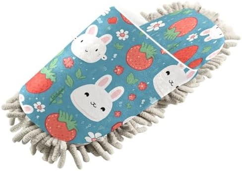 Zhirexin Cute Bunny Strawberry Cleaning Slippers 1