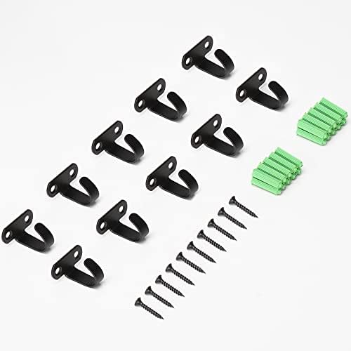 NearMoon Matte Black Stainless Steel Ceiling Hooks 10 Pack