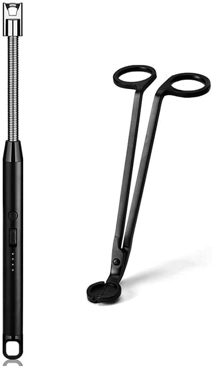Vidisan Rechargeable Candle Lighter and Wick Trimmer Set - Black