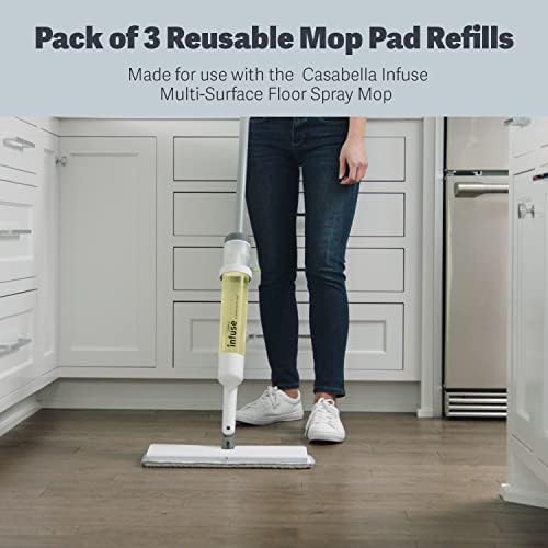 Casabella Infuse 3-Pack Reusable Mop Pad Refills