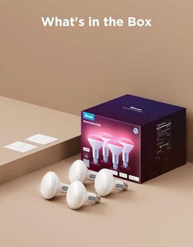 Govee BR30 Smart Bulbs 4 Pack Matter Alexa Google Assistant Compatible