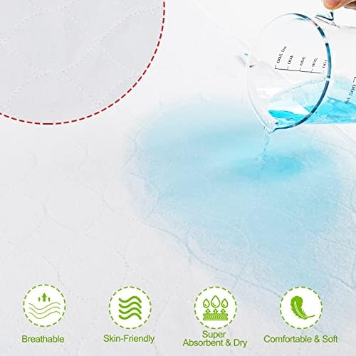 Bamuho 4-Layer Waterproof Bed Pads Washable