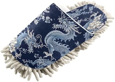 Zhirexin Blue Dragons Microfiber Mop Slippers 1