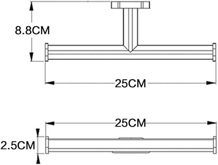 Brass Towel Bar Double Arm Holder for Bathroom and Kitchen