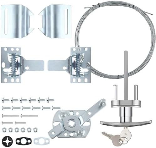 Universal Garage Door Lock Kit with Keyed Handle and Spring Latch