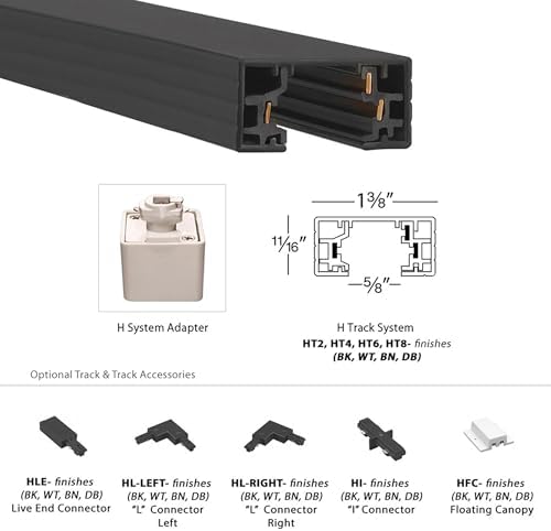 WAC Lighting H Track Floating Canopy Connector Brushed Nickel
