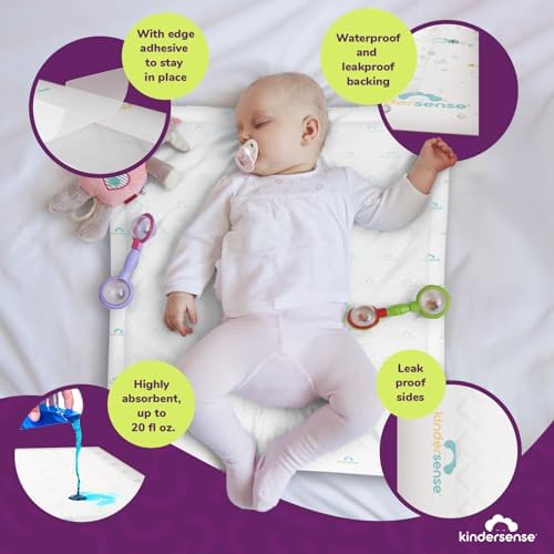 KinderSense Ultra Absorbent Bed Pads 36 x 30 In - Leakproof Discreet