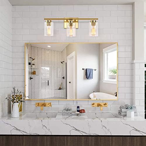 KOSTOMO 3 Light Gold Brass Vanity Light Wall Sconce 1