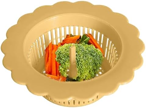 Versatile Handle Sink Strainer White and Yellow