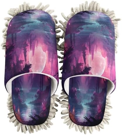 Zhirexin Dark Jungle Cleaning Slippers with Microfiber Mop