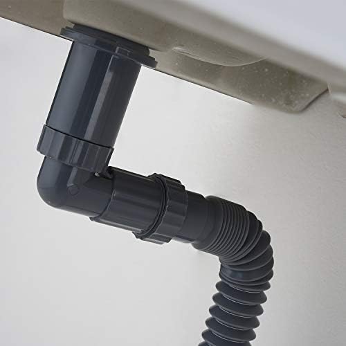 GORDEE P Trap Sink Stopper Right Angle Drain Kit Adjustable 1-14 Black