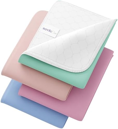 Royal Care Incontinence Bed Pads - 4 Pack 34x36 Reusable Waterproof