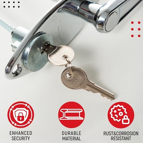 Granatan Garage Door Lock Kit with L-Handle and Slide Latch Mechanism
