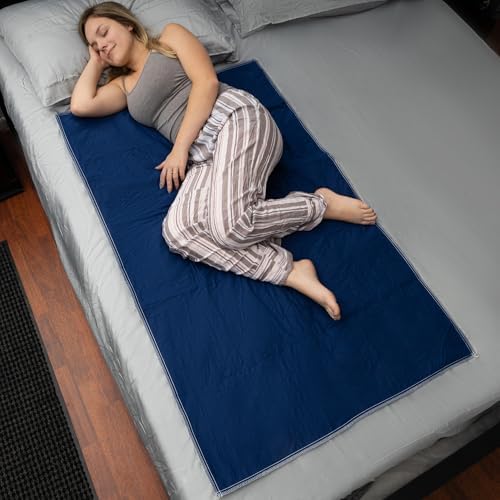 Inspire Waterproof Mattress Protector 2 Pack - Dark Blue for Stain Hiding