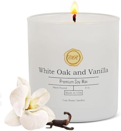 Cozy Room Candles - White Oak Vanilla 8oz Soy Candle