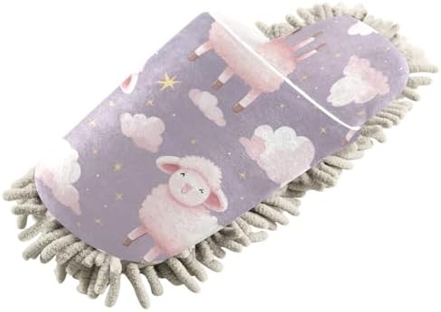 Zhirexin Cute Sheep Cleaning Slippers - Washable Mop Shoes