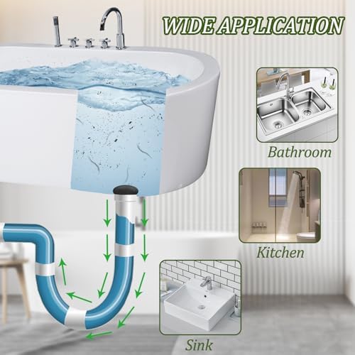 Waziaqoc 2 Pack Drain Hair Catcher Black