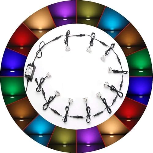 Sumaote 30pcs LED Deck Lights Kit Smart RGB Waterproof Outdoor Lighting