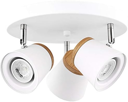 TeHenoo 3-Light Ceiling Spotlight Fixture with Bamboo Accent