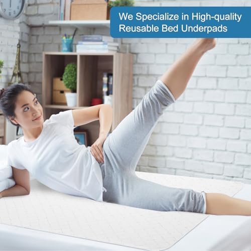 OUTCREATOR Washable Bed Pads 34x56 Pack of 2 1