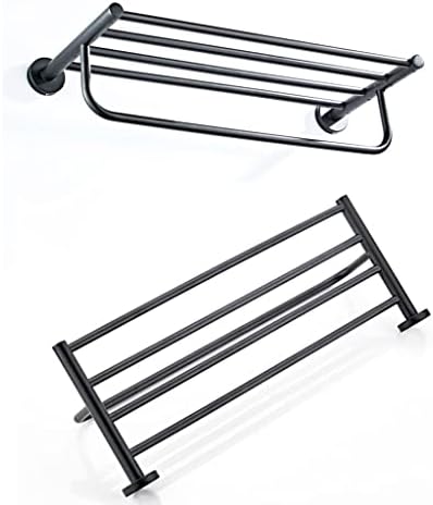 ANNBKA 50cm Black Brass Wall-Mounted Towel Rack 1