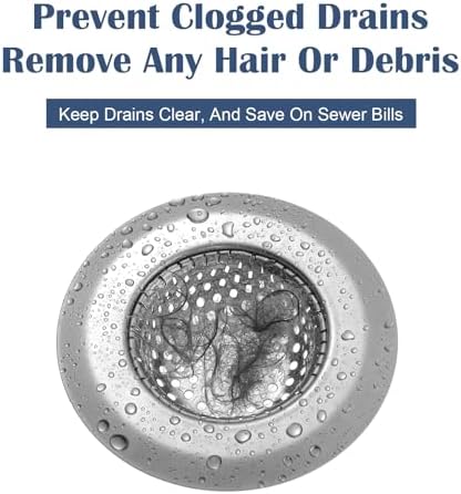 KALIONE Bathtub Hair Catcher Strainer 279 Inch Stainless Steel