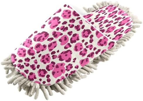 Zhirexin Leopard Mop Slippers for House Cleaning