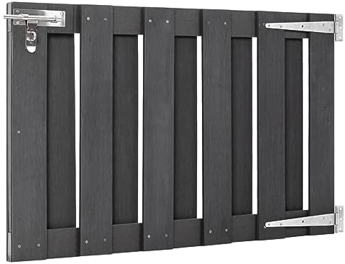 vidaXL WPC Gray Garden Gate Hardware