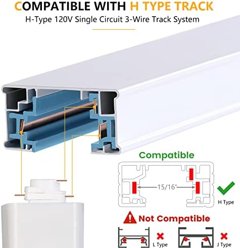 VANoopee 10W Dimmable LED Track Light Heads Pack of 8
