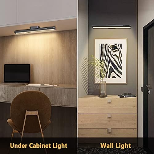 Hapfish Rechargeable Magnetic LED Wall Strip Light - Dimmable Black