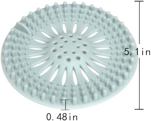 WELANGBN Hair Catcher Drain Cover Durable Silicone 2 Pack Blue