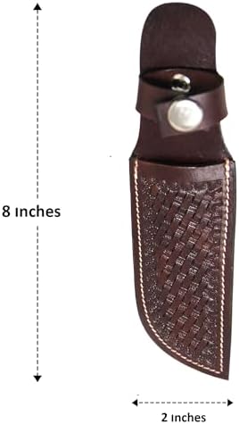 Hulara Handmade Leather Knife Sheath with Belt Loop