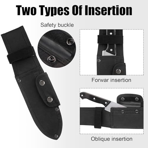 OXFORD Knife Sheath for Fixed Blade Knives Black 55x2 Inch