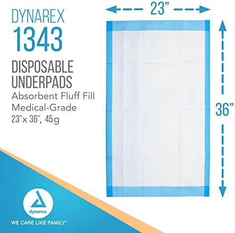 Dynarex Disposable Underpads 23x36 Pack of 2 45g