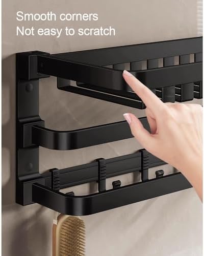 ANNBKA 3-Layer Aluminum Wall Mounted Towel Rack