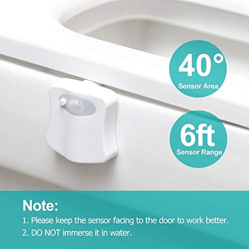 ZEZHOU Toilet Night Light 2 Pack Motion Sensor LED 1